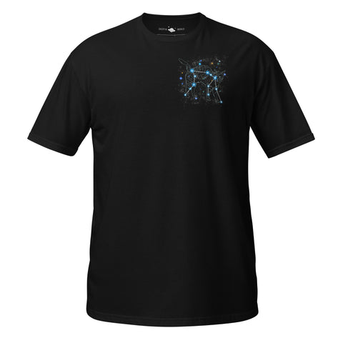 SKEPTIKWORLD MEN'S AQUARIUS CAT CONSTELLATION T-SHIRT (JAN 20 - FEB 18)