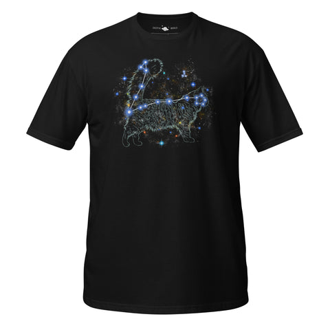 SKEPTIKWORLD MEN'S PISCES CAT CONSTELLATION T-SHIRT (FEB 19 - MAR 20)