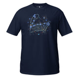 SKEPTIKWORLD MEN'S PISCES CAT CONSTELLATION T-SHIRT (FEB 19 - MAR 20)