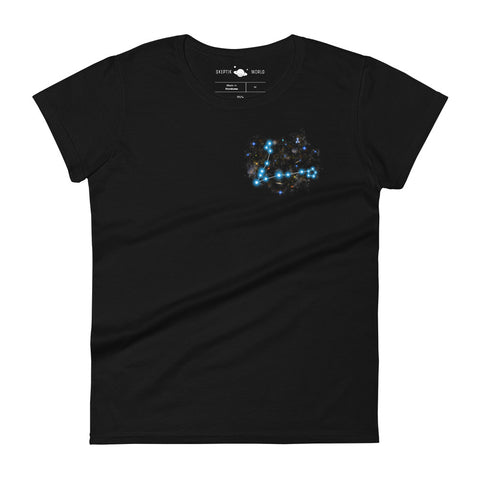 SKEPTIKWORLD WOMEN'S PISCES CONSTELLATION T-SHIRT (FEB 19 - MAR 20)